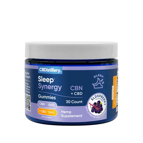 CBDistillery CBD and CBN sleep gummies bottle