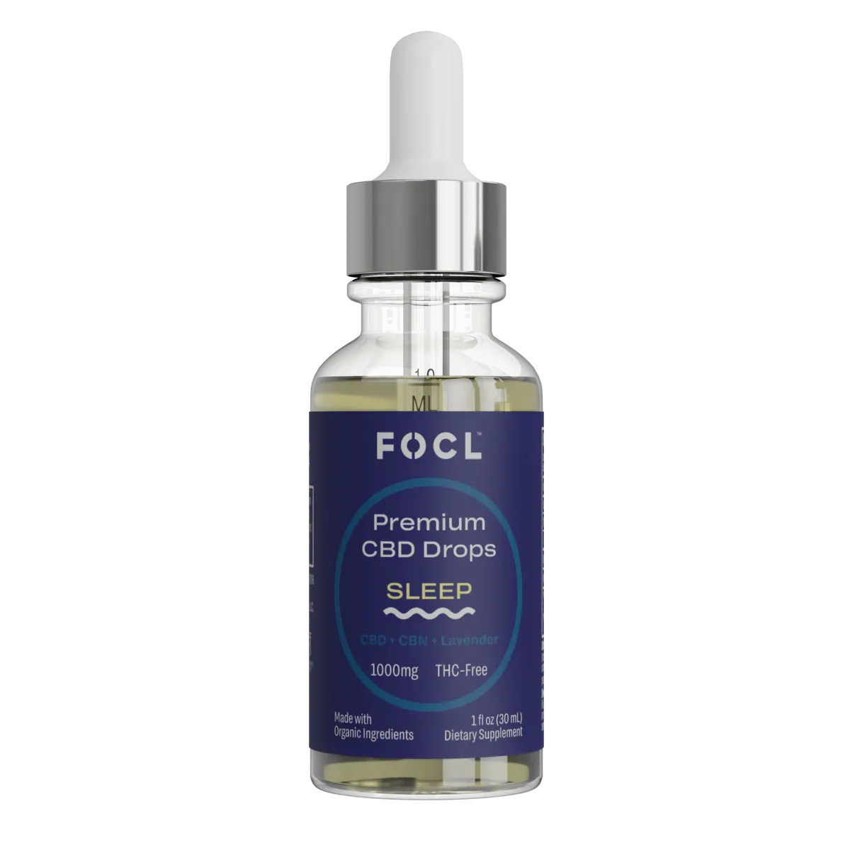 FOCL Night CBD sleep drops tincture bottle