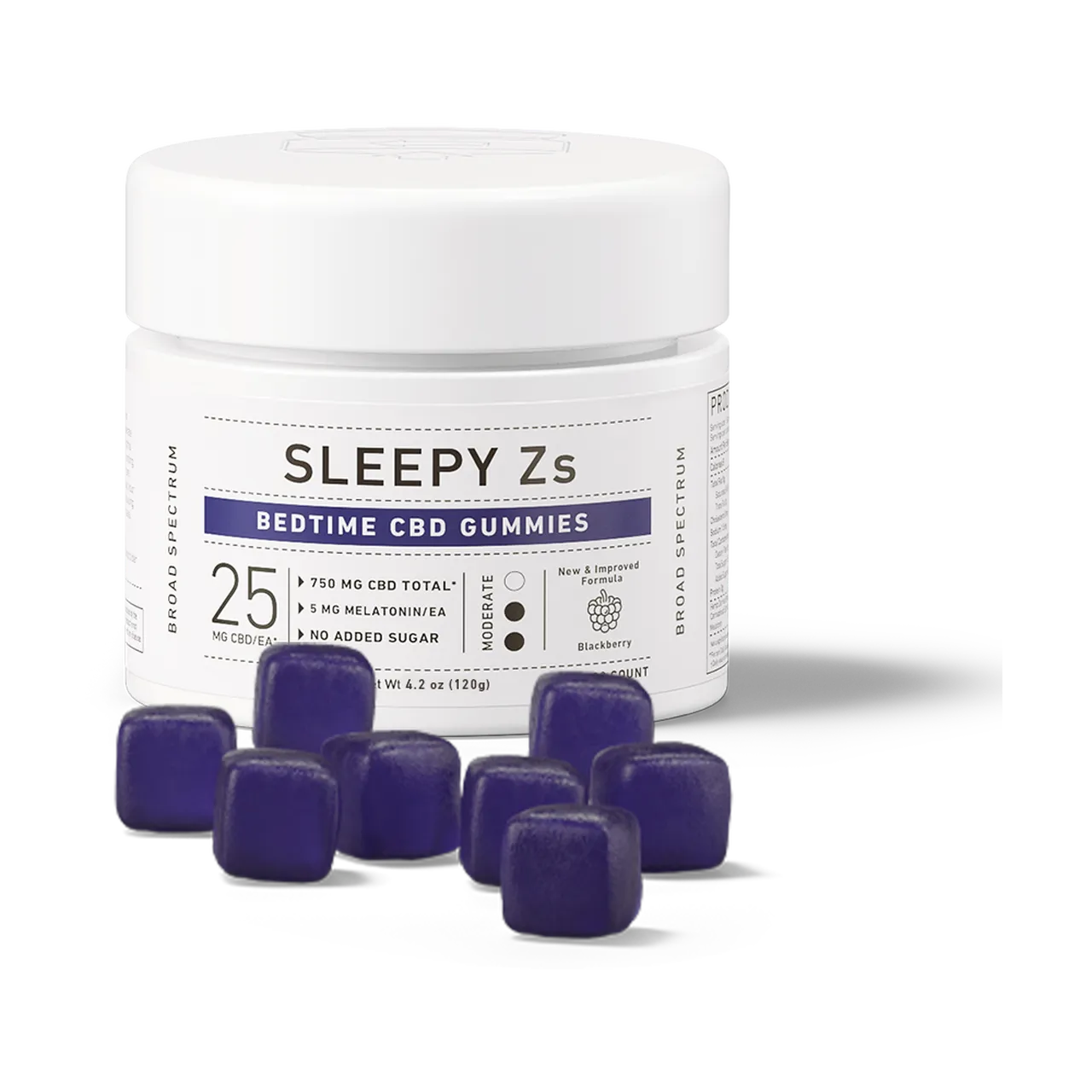 Sleepyz CBD sleep gummies bottle with gummies beside it